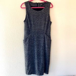 George Gray & Black Leopard Print Dress Size 12-14